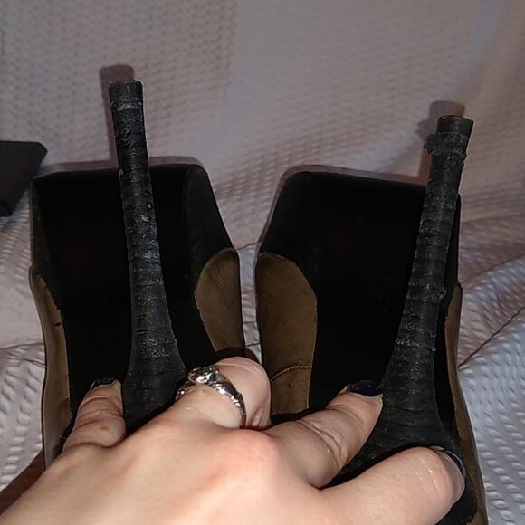 Steve Madden Luxe Brown Peep Toe Platform Stiletto Heels Size 7.5 - Picture 6 of 8